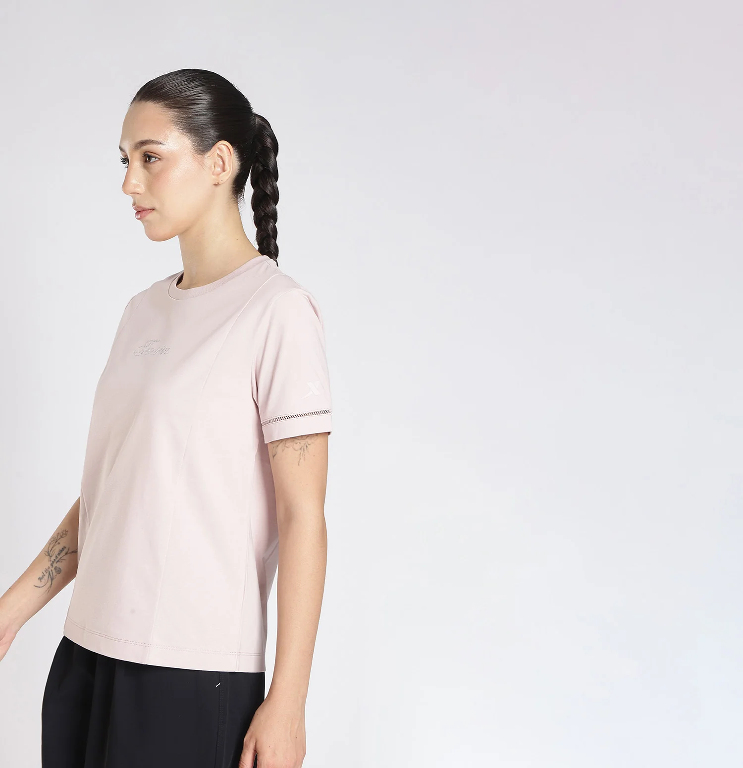 Xtep Women's Training T-Shirt – Sorona Cotton Blend, Antibacterial - Image 2